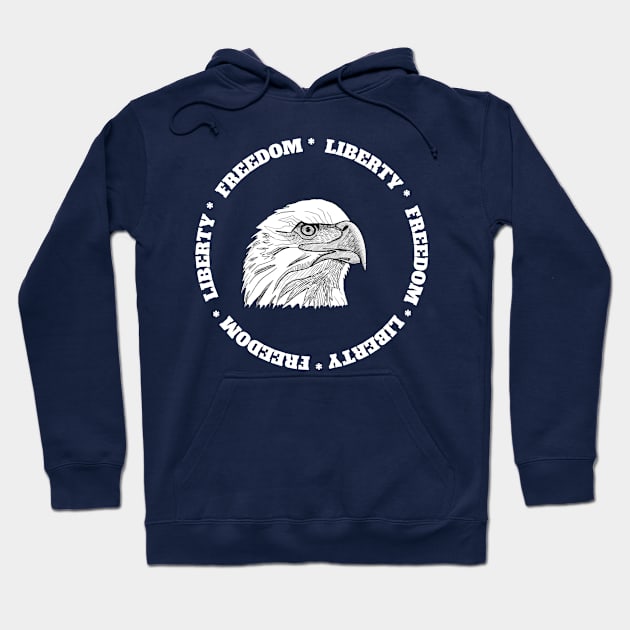 EAGLE OF FREEDOM & LIBERTY Hoodie by DMcK Designs